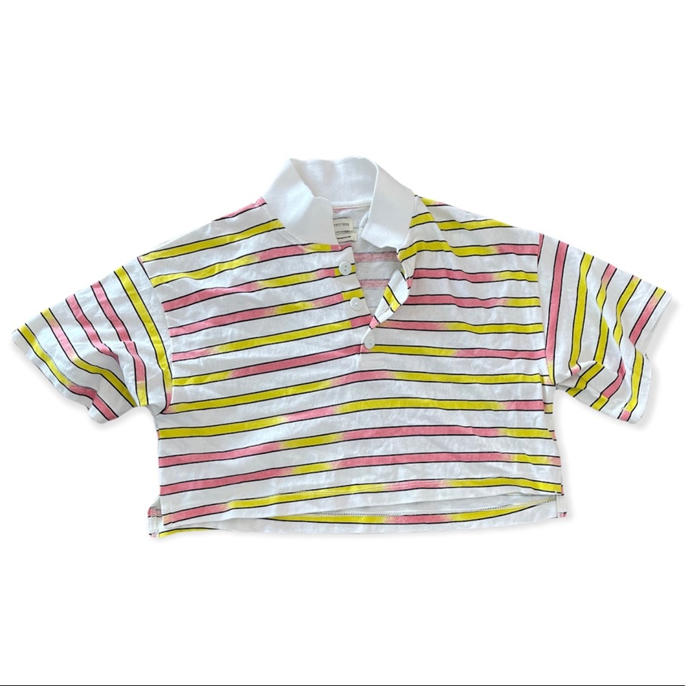 Urban Outfitters Cropped Stripe Shirt S XS